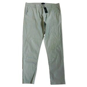 NWT MAN boohooMAN Mens Light Green Skinny Chino Flat Front Stretch Size 40”x30”